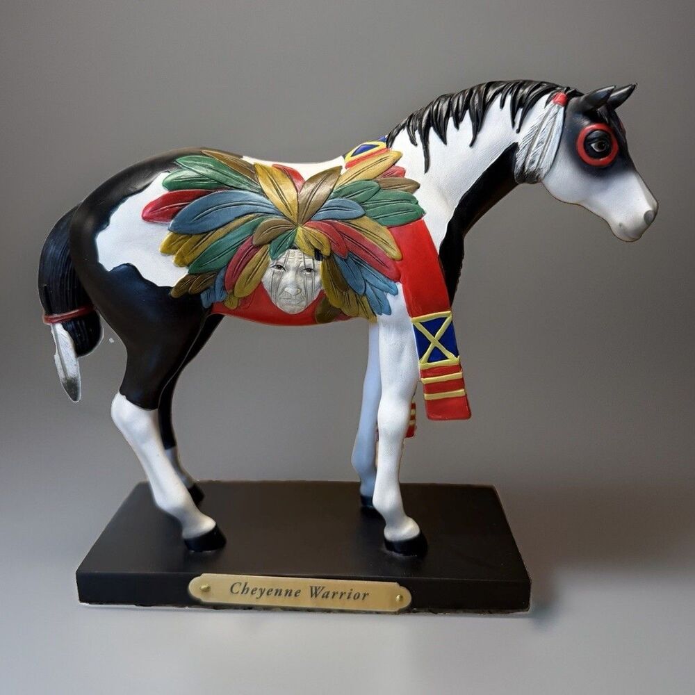 The Trail of Painted Ponies Cheyenne Warrior Resin Horse Figurine 1E/3570 NIB